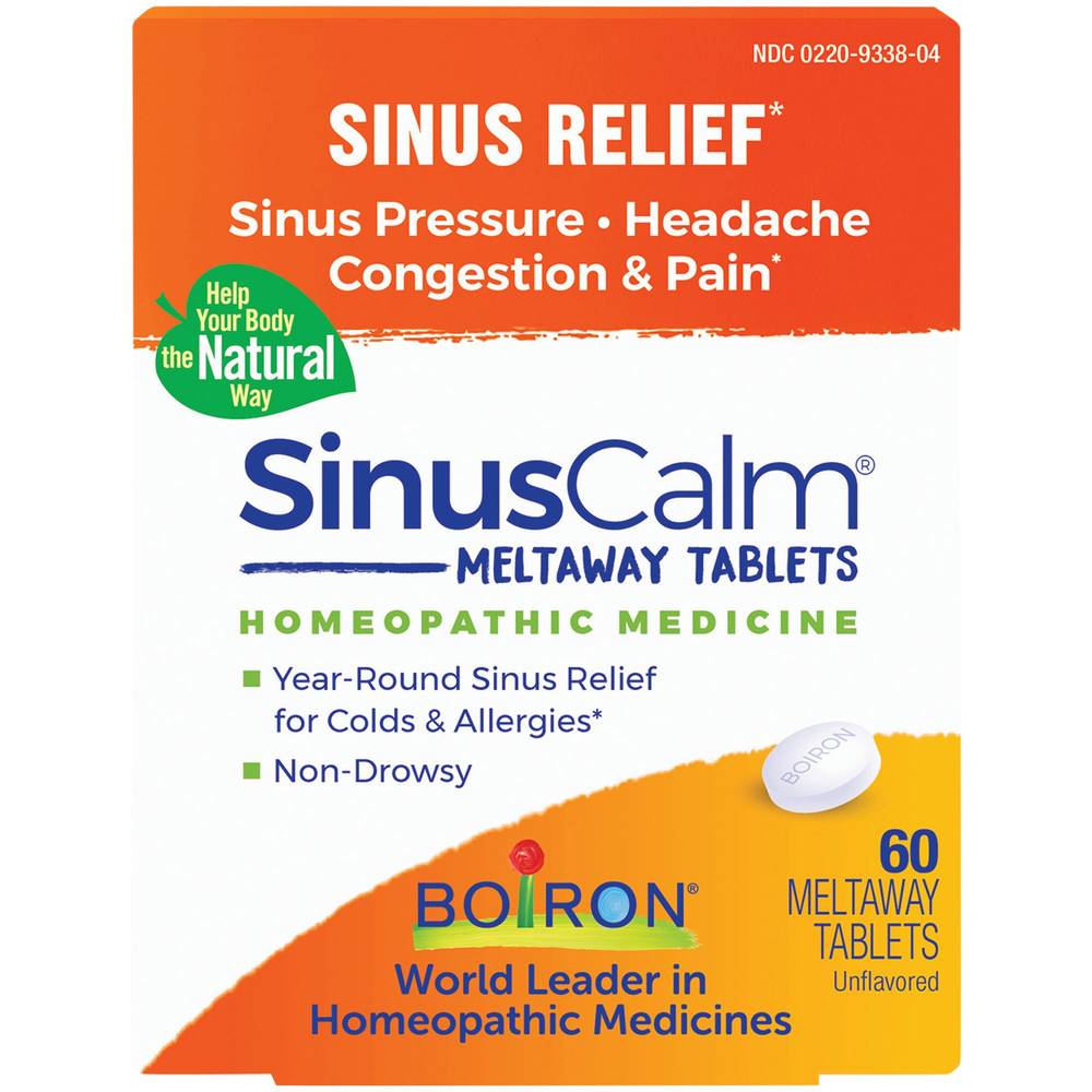 Sinuscalm – Homeopathic Medicine For Sinus Relief – Congestion, Pain, & Sinus Pressure (60 tablets)