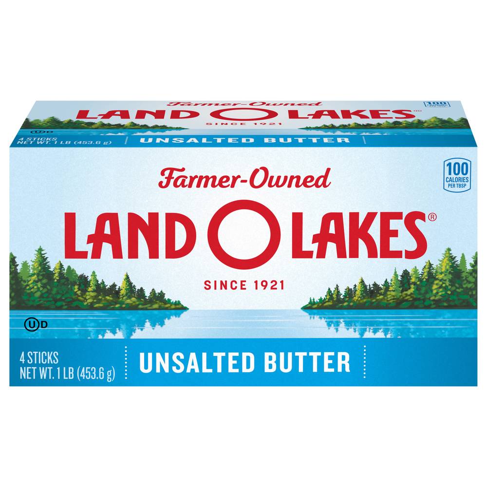 Land O'Lakes Unsalted Butter Sticks (4 x 4 oz)