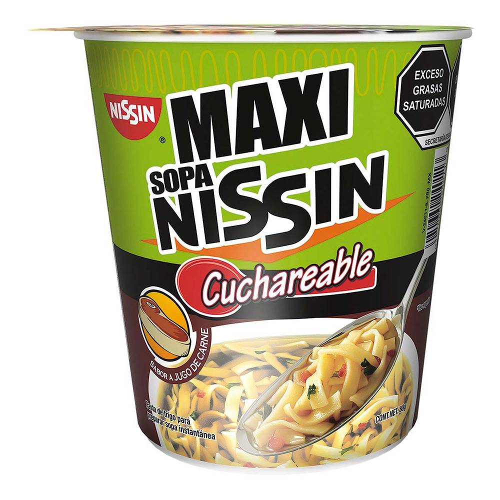 Nissin · Sopa instántanea maxi sabor jugo de carne (80 g)
