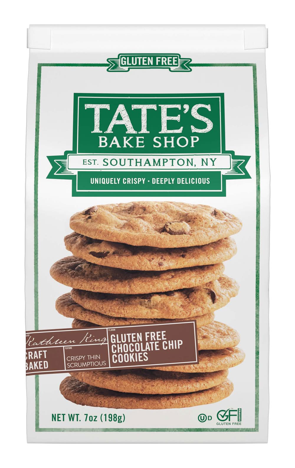 Tate's Bake Shop Gluten Free Cookies, Chocolate Chip (7 oz)
