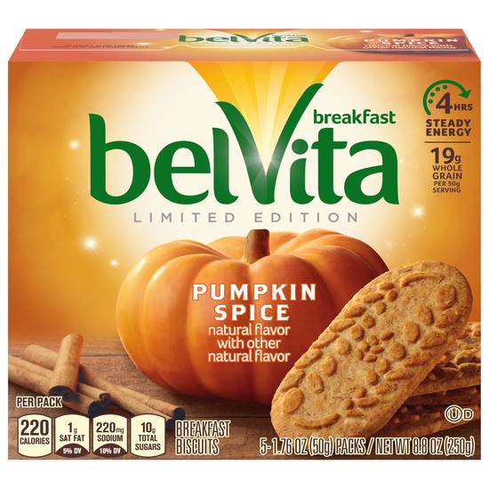 Belvita Limited Edition Pumpkin Spice Breakfast Biscuits (5 ct)
