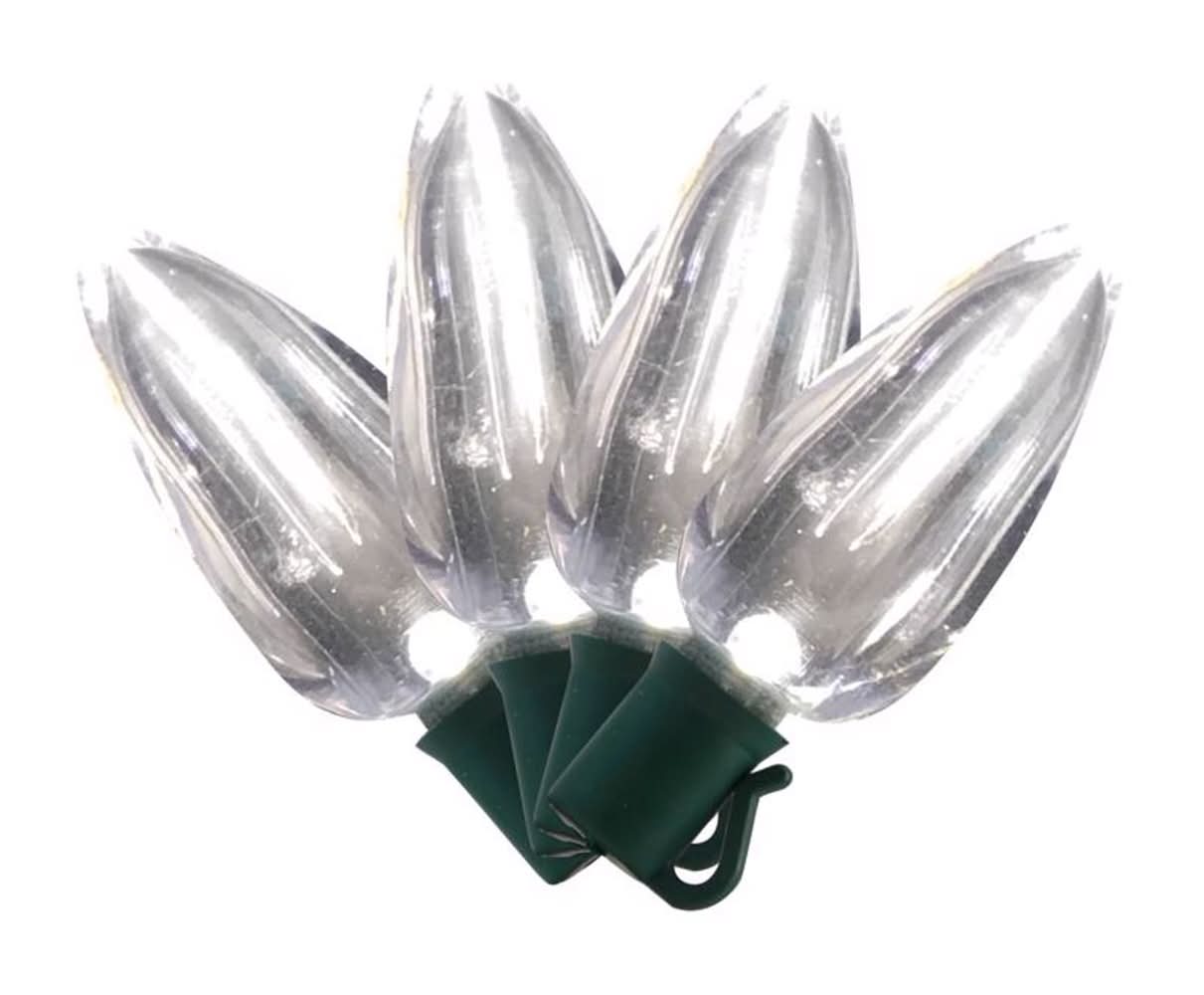 Celebrations Incandescent C9 Clear 4 Ct Replacement Christmas Light Bulbs 0.08 Ft.