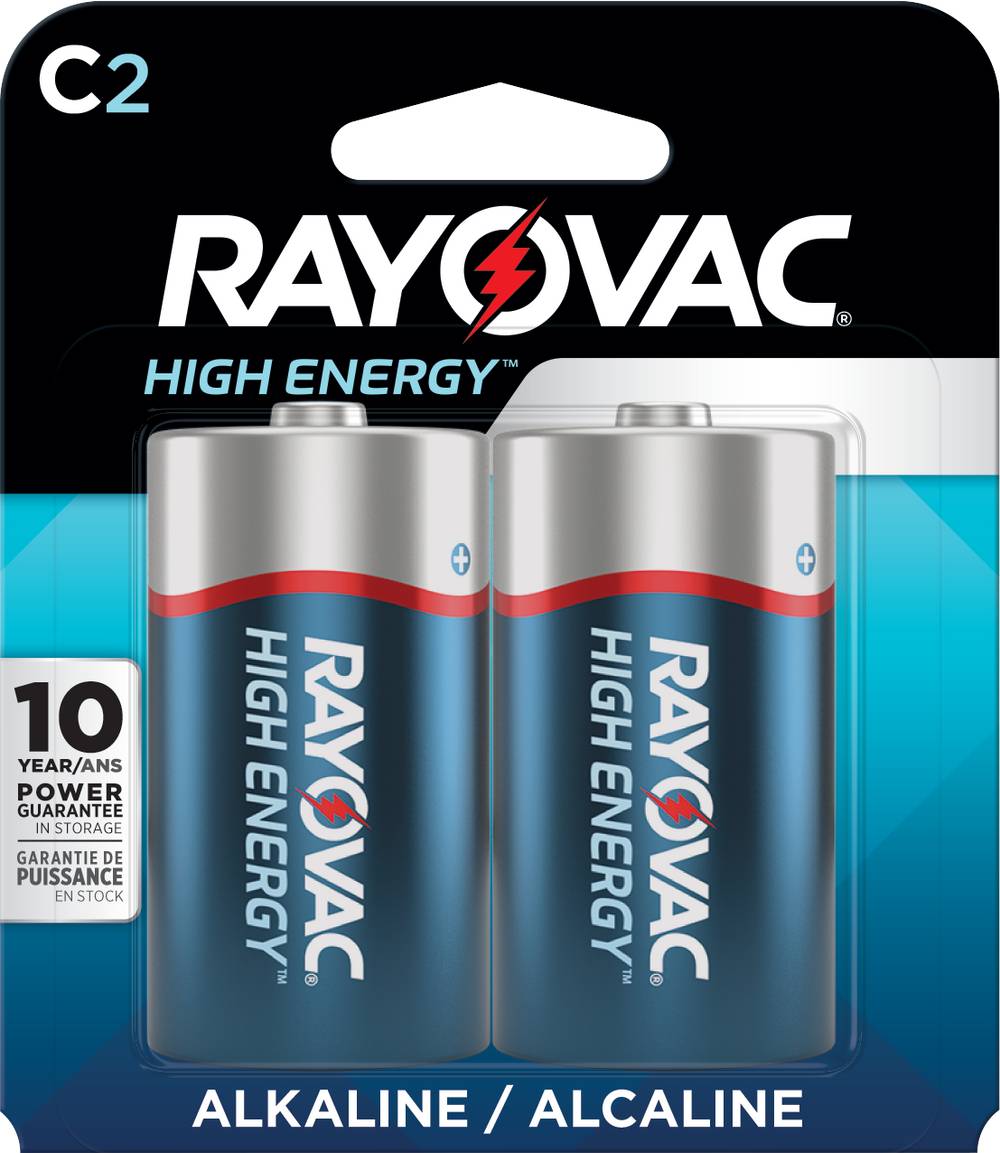 Rayovac High Energy Batteries, Size C (2 ct)