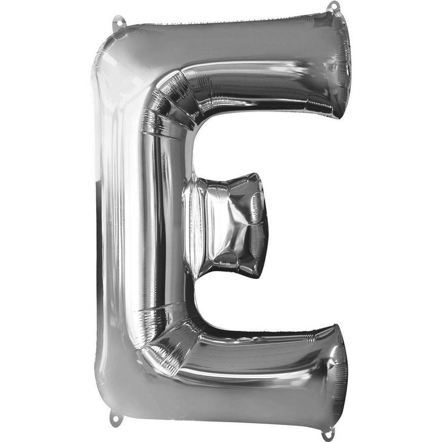 Uninflated 34in Silver Letter Balloon (E)