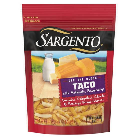Sargento Shredded Taco Cheese Blend Seasoned