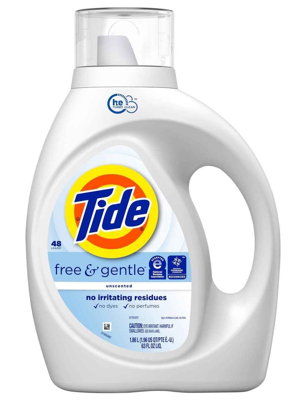 Tide Free & Gentle Liquid Laundry Detergent (63 fl oz)