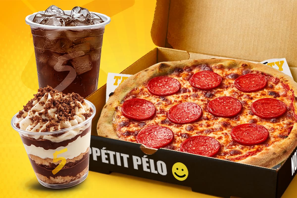 Gourmande  🍕🥤🍰 ( 1 pizza + 1 boisson + 1 dessert au choix)