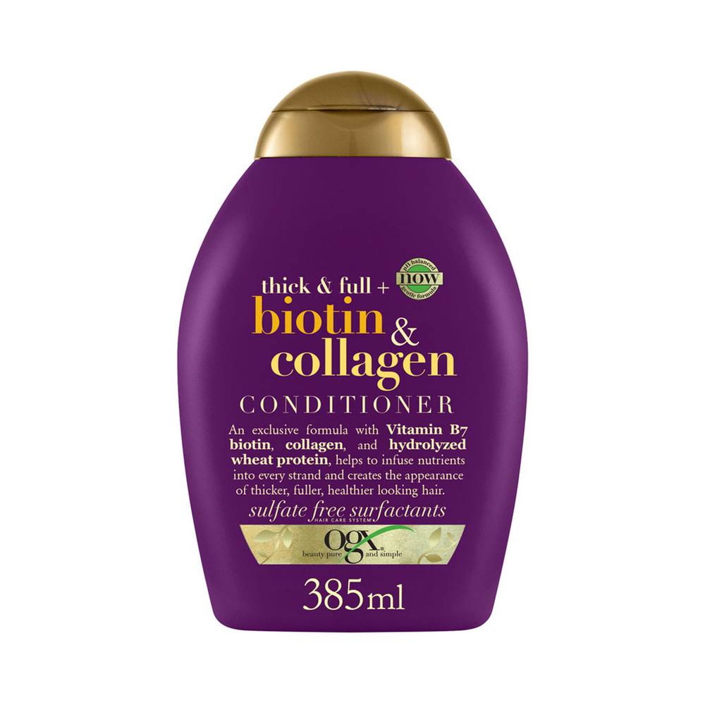 Acondicionador Biotina y Colágeno, Cabello Fino, 385 ml