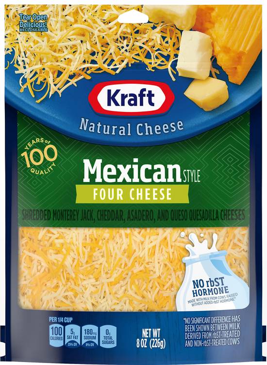 Kraft Mexican Style Shredded Four Cheese (8 oz)