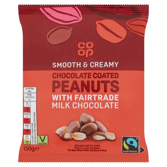 Co-Op Fairtrade Milk Chocolate Peanuts 150g