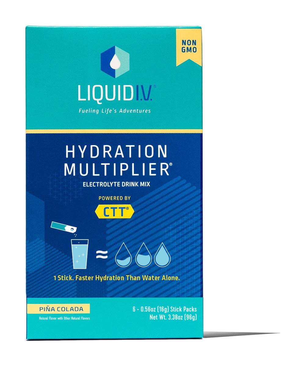 Liquid I.V. Hydration Multiplier Electrolyte Drink Mix, Pina Colada (3.38 oz, 6 ct)