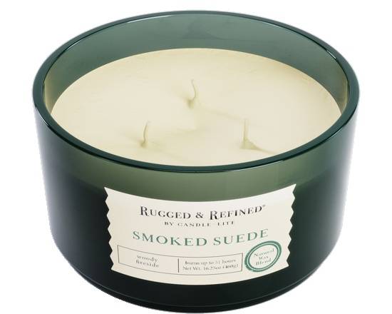 Rugged & Refined Candle Lite, Smoked Suede (460 g)