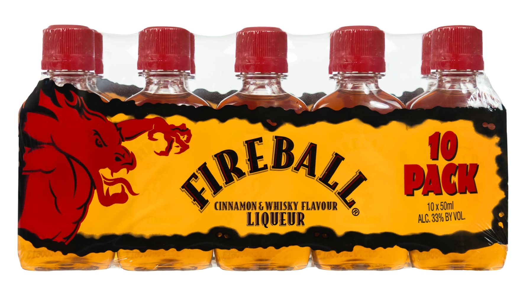 Fireball Whisky Malt Beverage, Cinnamon (10 x 1.7 fl oz)