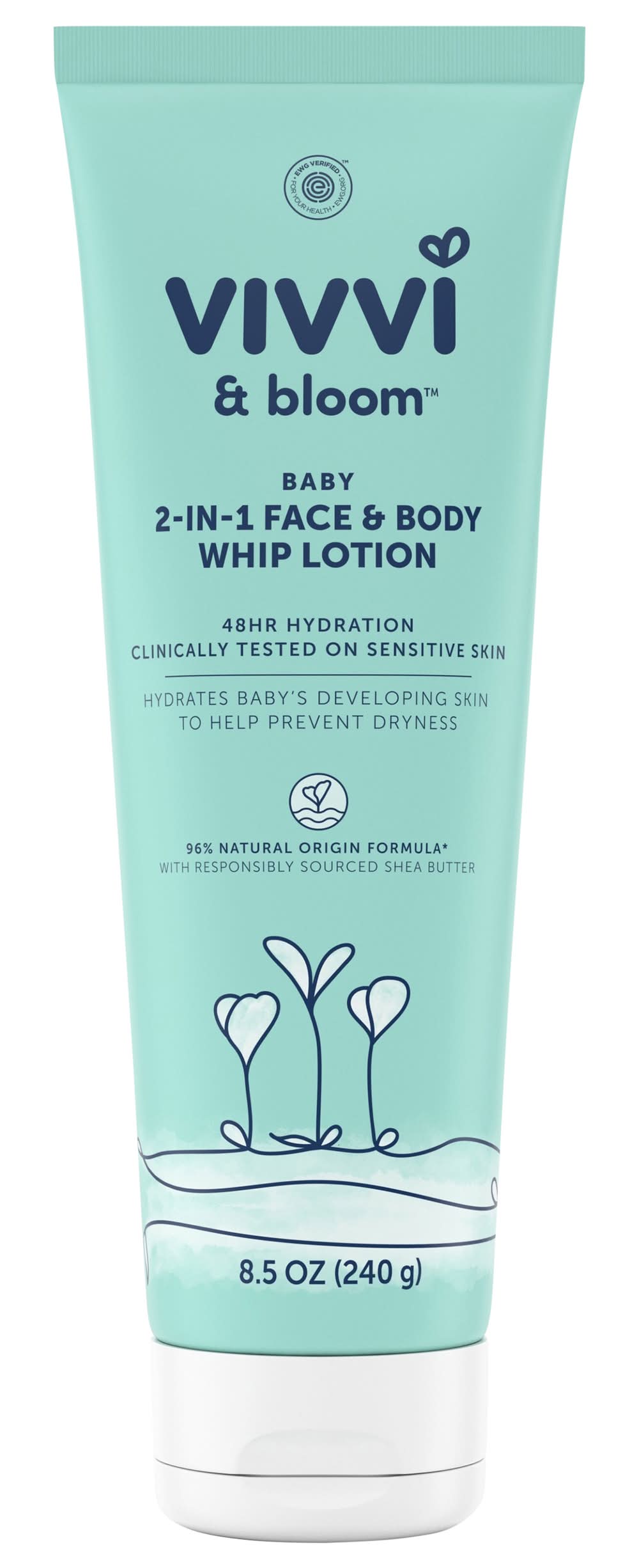 Vivvi & Bloom Baby 2-in-1 Face & Body Whip Lotion (8.5 oz)