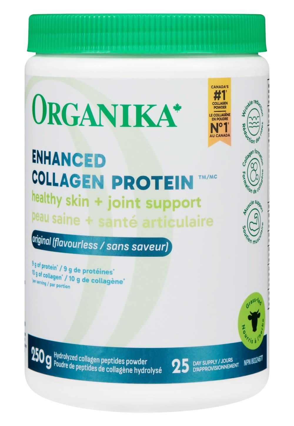 Organika enhanced collagen poudre de collagènes hydrolisés sans saveur (250 g) - enhanced collagen (250 g)