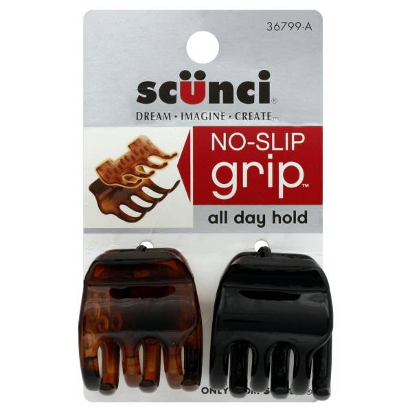 Scunci No-Slip Grip All Day Hold Jaw Clips