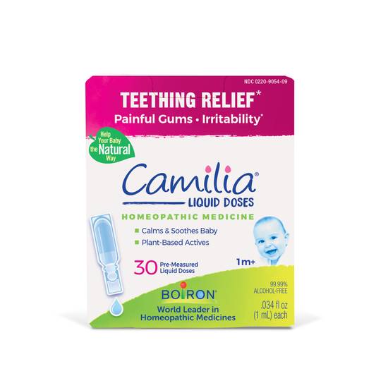 Boiron Camilia Liquid Unit Dose, Homeopathic Medicine for Teething Relief, 30 CT