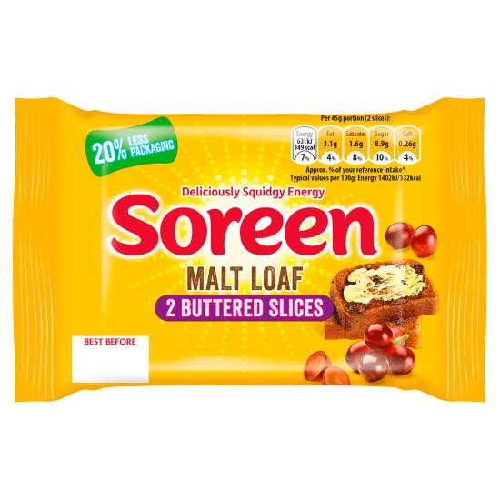 Soreen Malt Loaf 2 Buttered Slices 45g