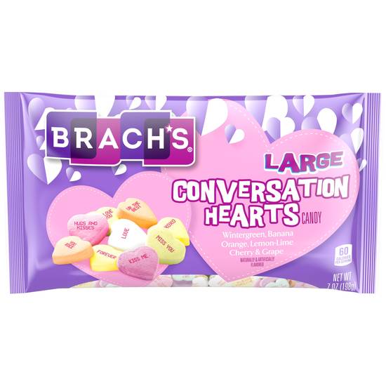 Brach's Valentine's Day Large Conversation Hearts, 7 oz Bag