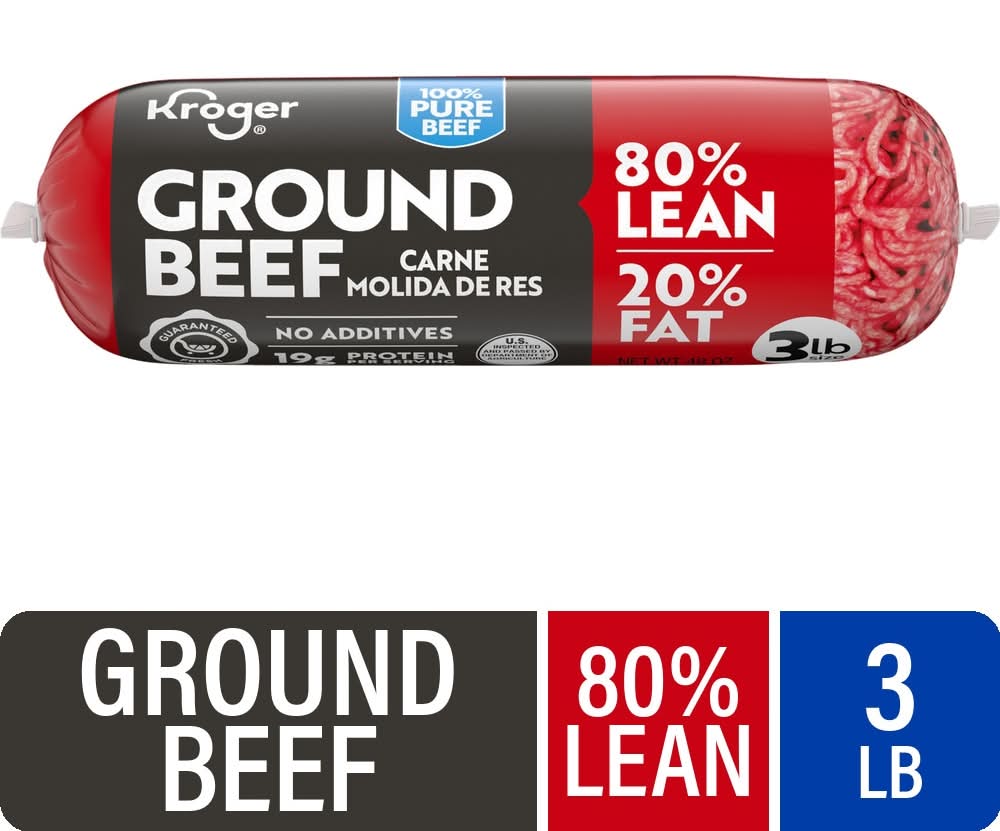 Kroger® 80/20 Ground Beef Roll 3 LB