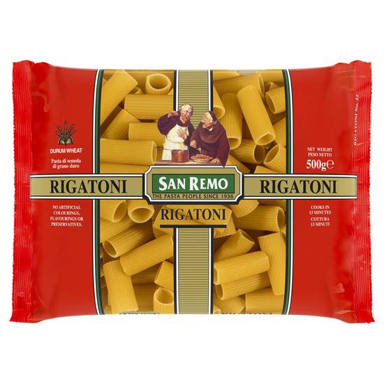 San Remo Rigatoni Pasta No 22 500g