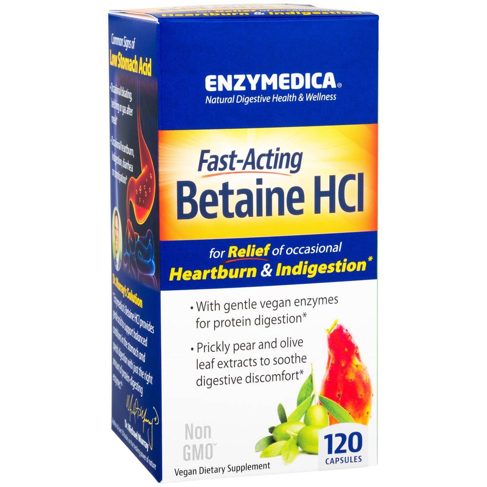 Betaine Hcl - Fast-Acting For Digestive Support (120 Capsules)