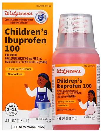 Walgreens Children's Ibuprofen 100 Oral Suspension Bubblegum (4 fl oz)