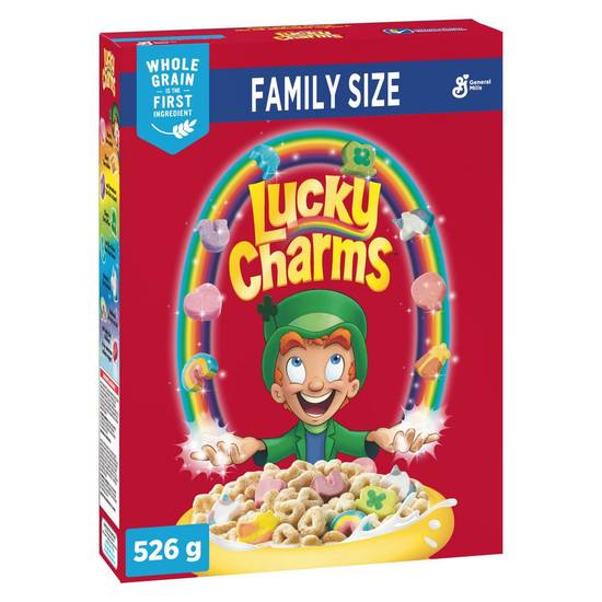 Lucky charms cereal lucky charmsmc céréales format familial (526 g) - lucky charms (526 g)