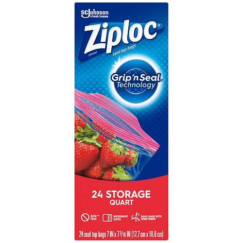 Ziploc Storage Quart Bags with Grip 'n Seal Technology - 24.0 ea