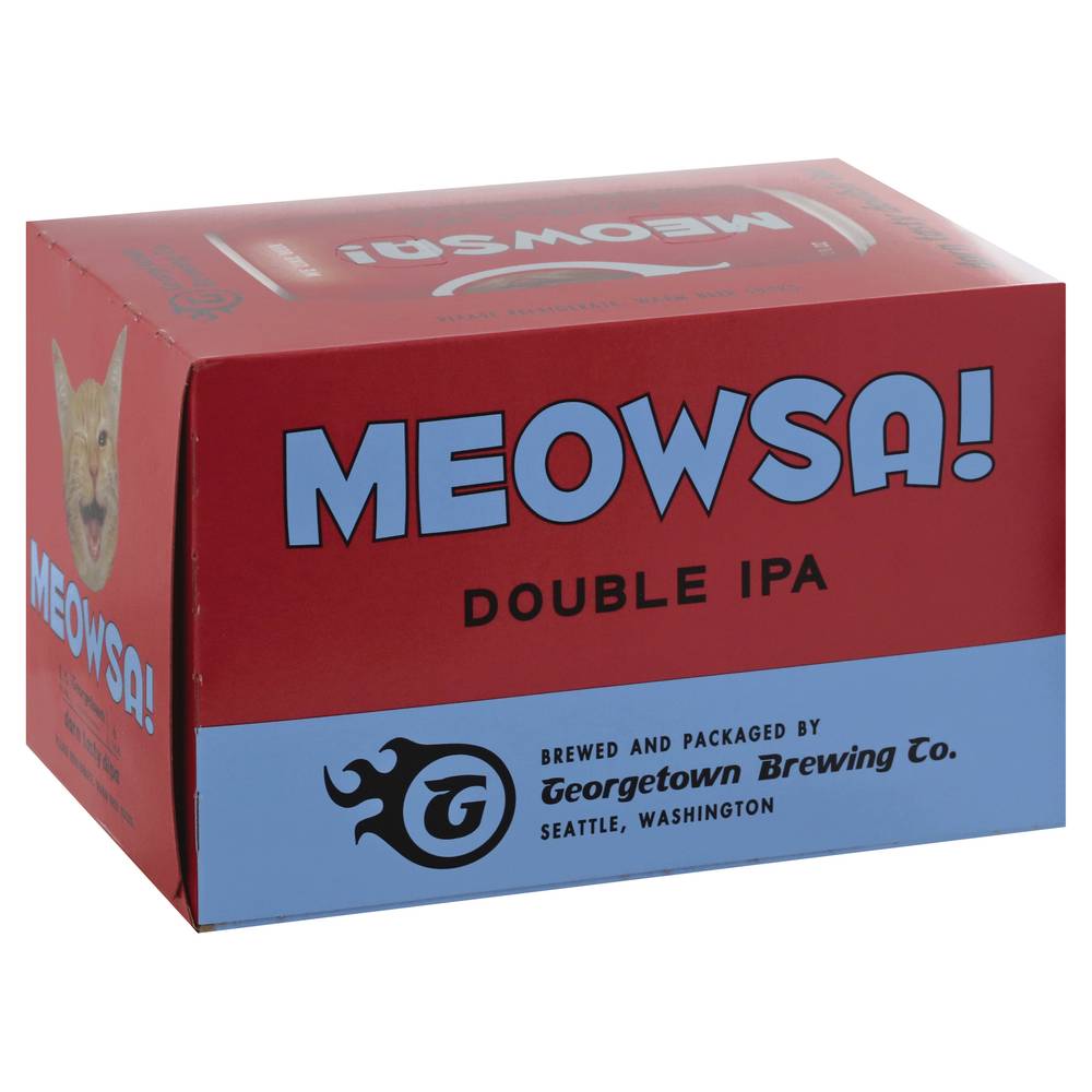 Georgetown Brewing Co. Meowsa Double Ipa Beer (6 ct, 12 fl oz)