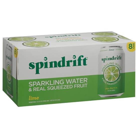 Spindrift Lime Sparkling Water (8 ct, 12 fl oz)
