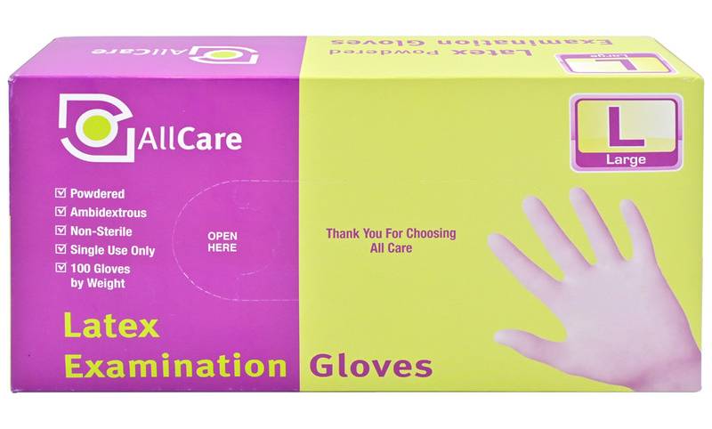 ALLCARE GUANTES EXAMINACION L PAR*50