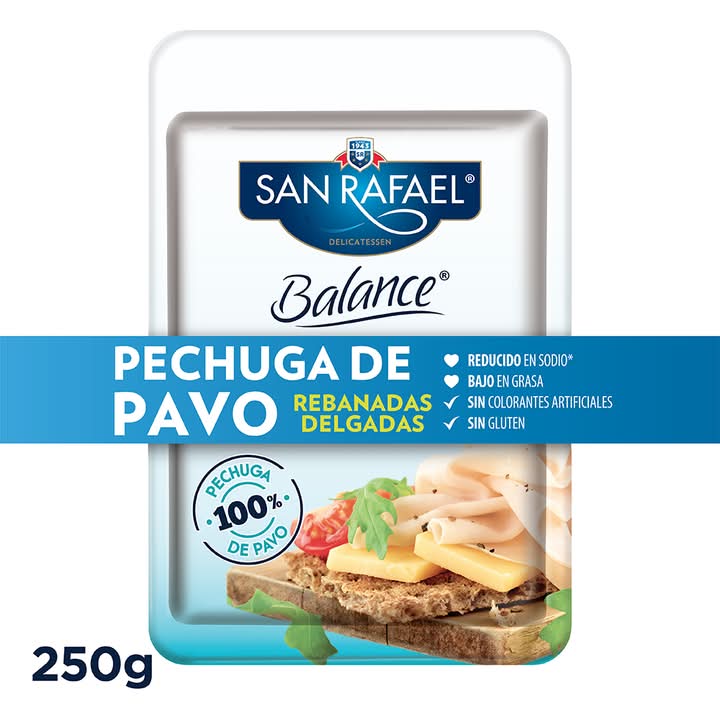 San Rafael · Balance pechuga de pavo en rebanadas delgadas (250 g)