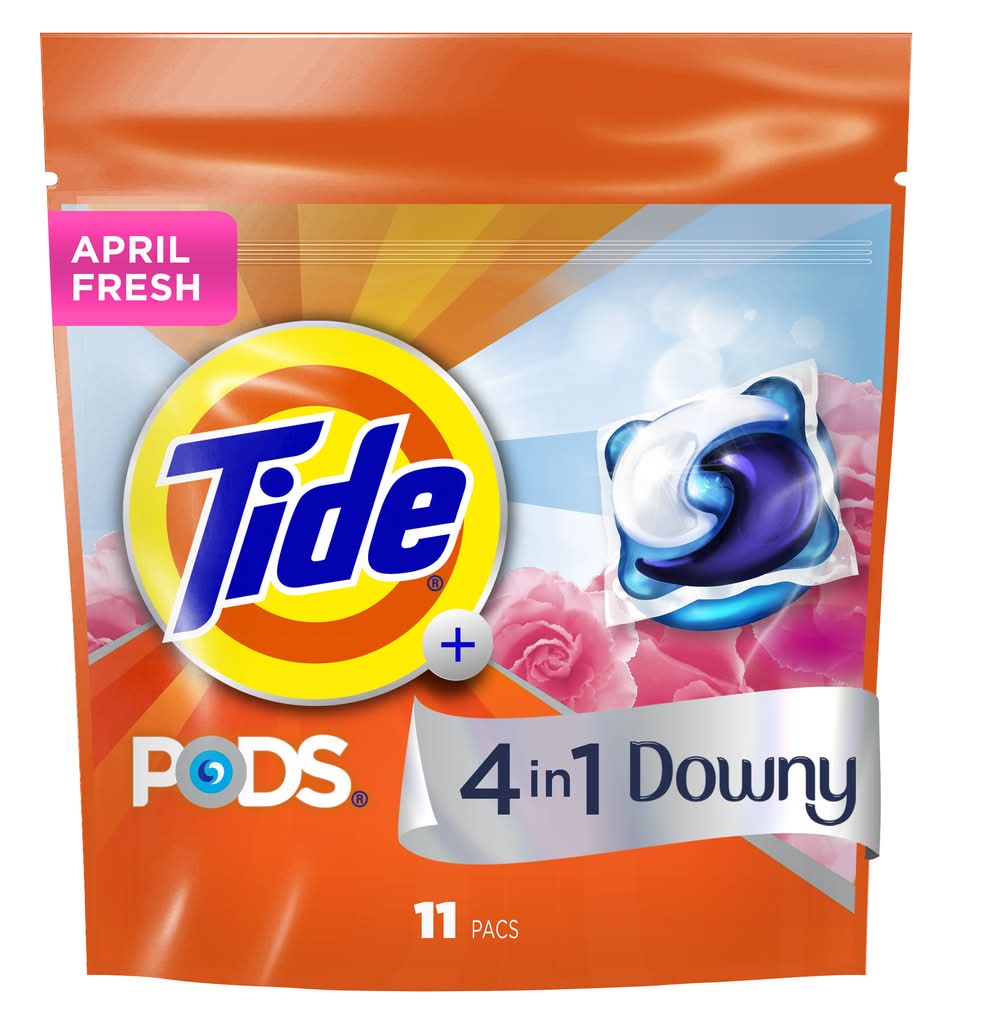 Tide Power Downy Laundry Detergent Pods, April Fresh (9 ct)