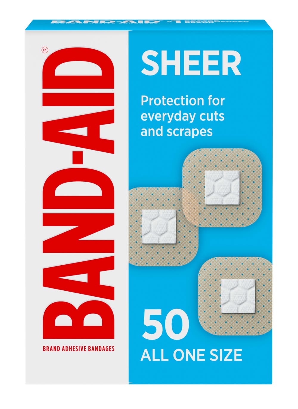Band-Aid Sheer Spot Adhesive Bandages (50 ct)