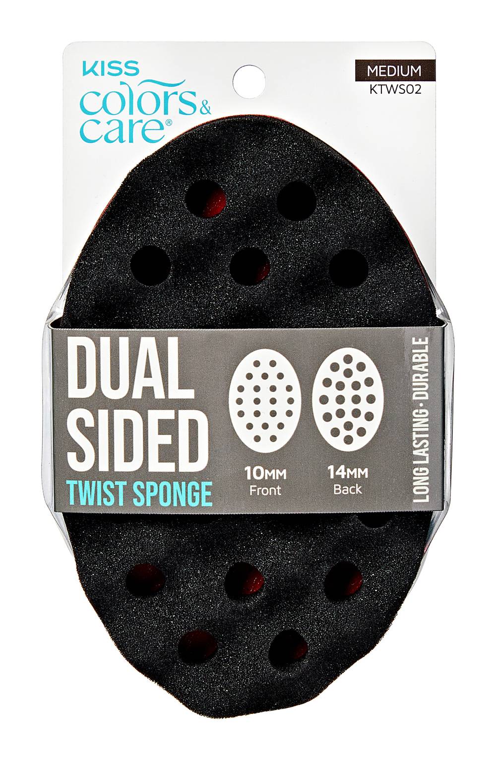 KISS Colors & Care Dual Sided Twist Curl Sponge, Medium