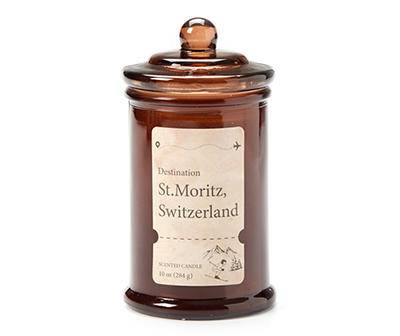 Swiss Alps Flurries & Frost Brown Apothecary Jar Candle, 10 oz.