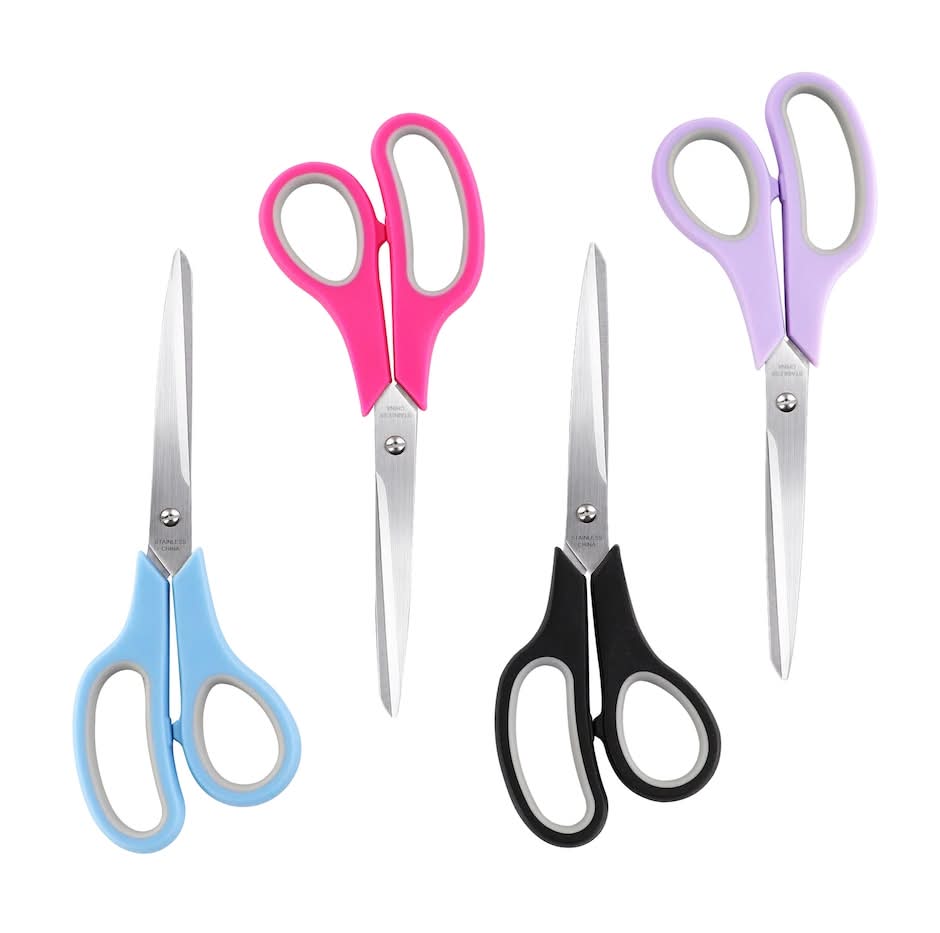 Jot Soft Grip Scissors, 8.5 in, Assorted