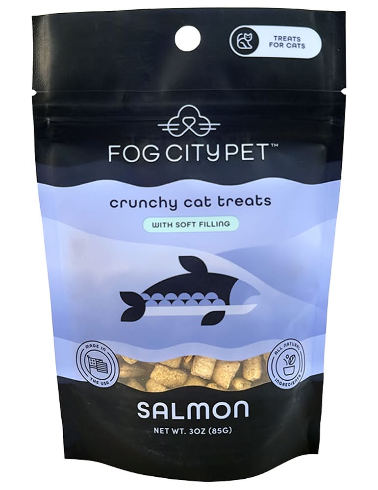 Fog City Pet Snackables Crunchy w/ Soft Filling Salmon Cat Treats (3 oz)