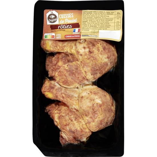 Cuisses de poulet rôties CARREFOUR ORIGINAL - la barquette de 440g