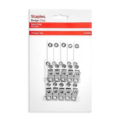 Staples Id Clear Badge Clips