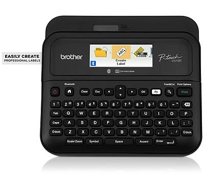 Brother P-touch Desktop Non-Thermal Label Maker with Bluetooth, Black (PT-D610BT)