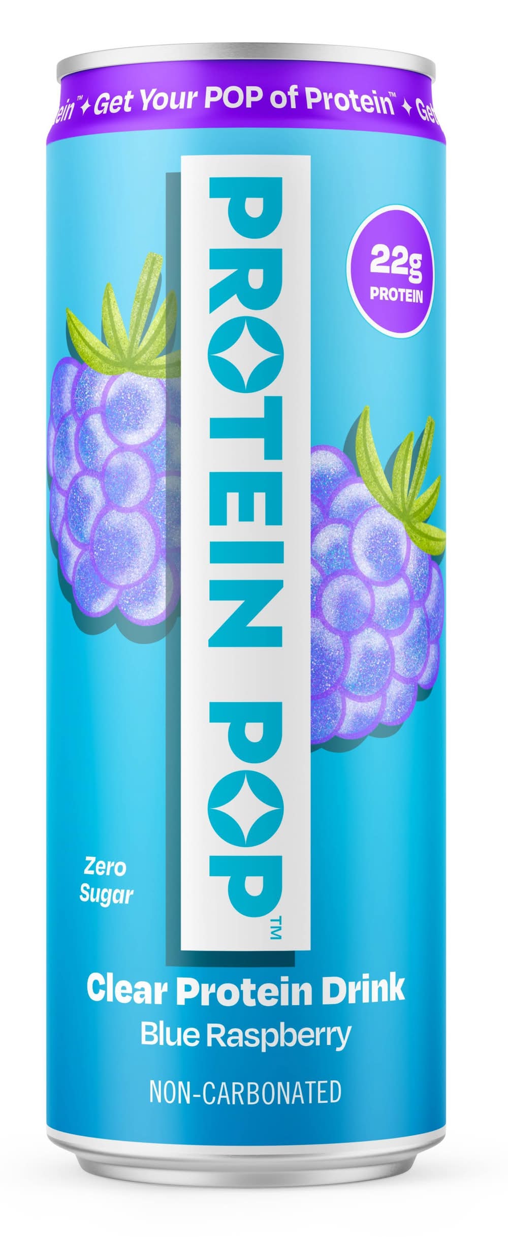 Protein Pop Clear Protein Drink, Blue Raspberry (12 fl oz)