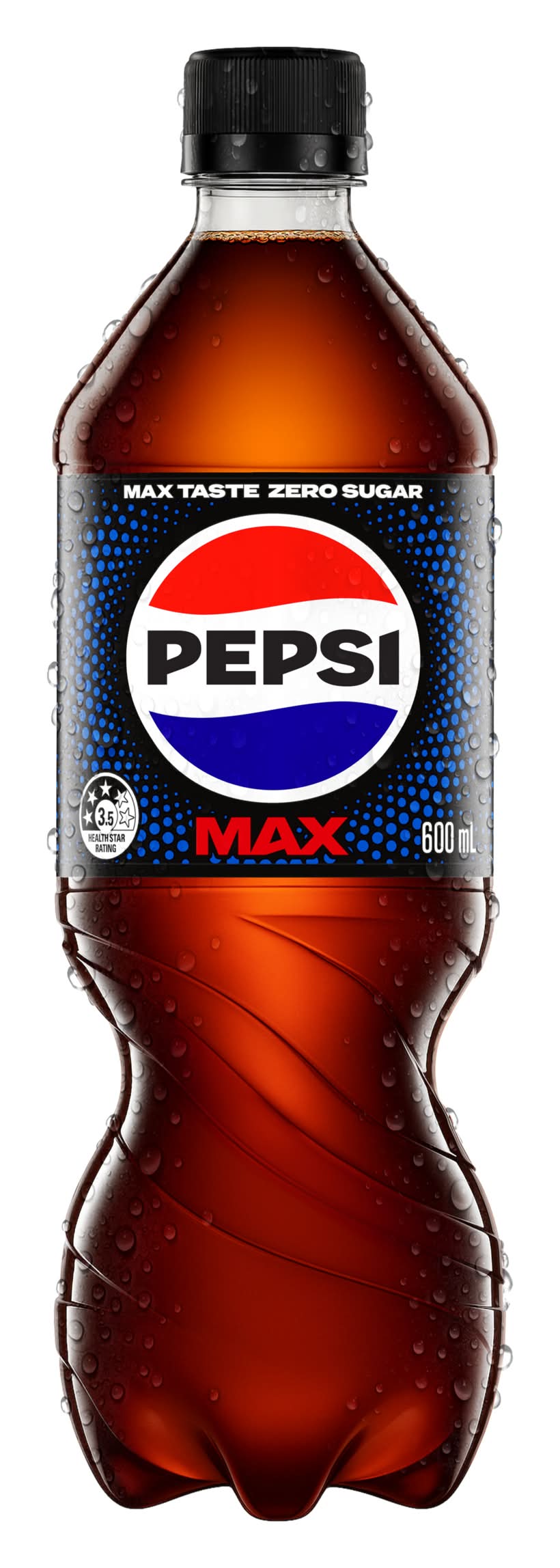Pepsi Max Taste Zero Sugar Soda (600mL)