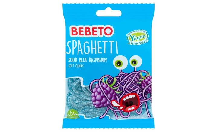 Bebeto Spaghetti Sour Blue Raspberry Soft Candy 70g (396380)
