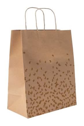 Large Kraft Gift Bags 5-Count Brown & White