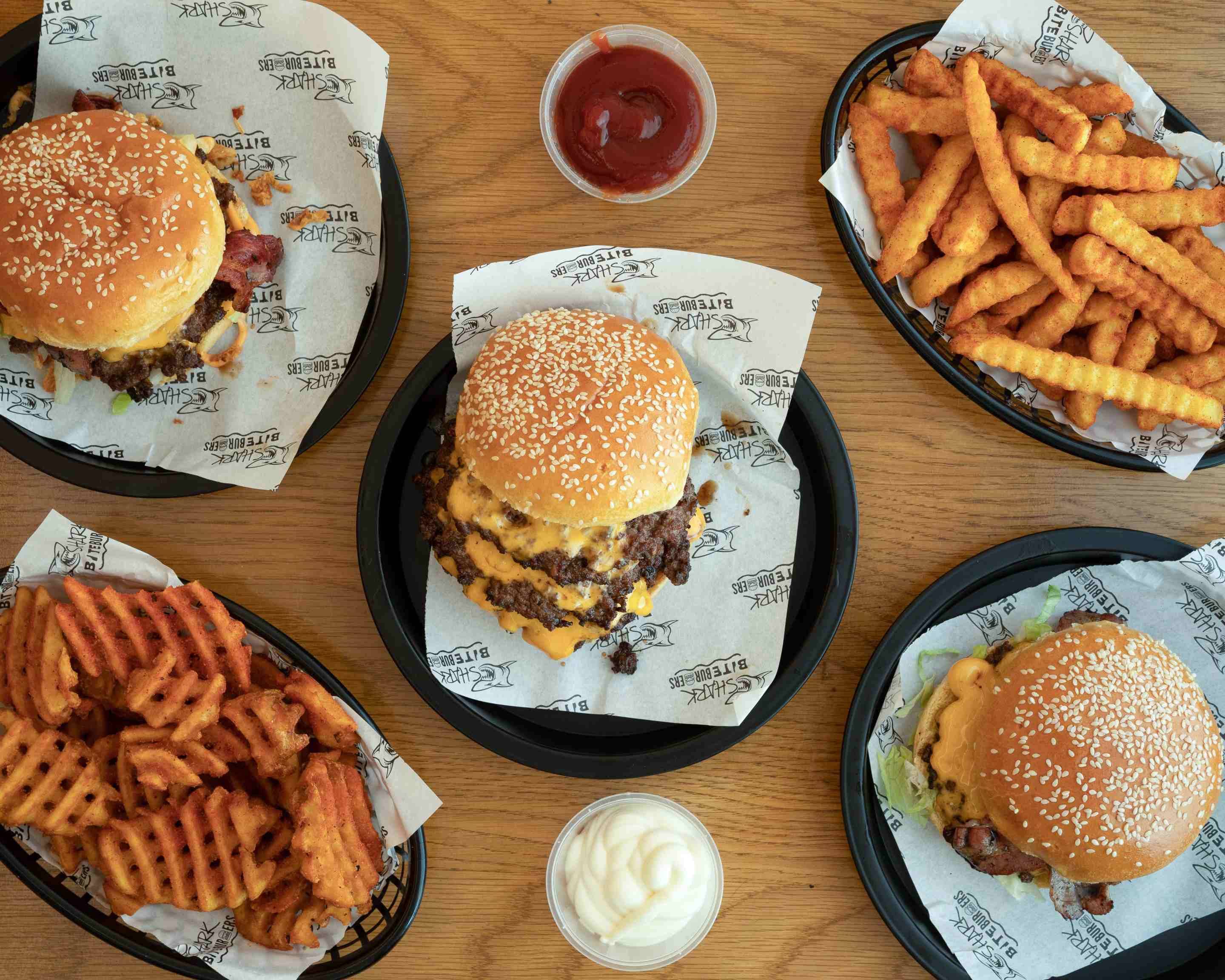 Sharkbite Burgers Menu Takeaway in Cwmbran Central Delivery Menu