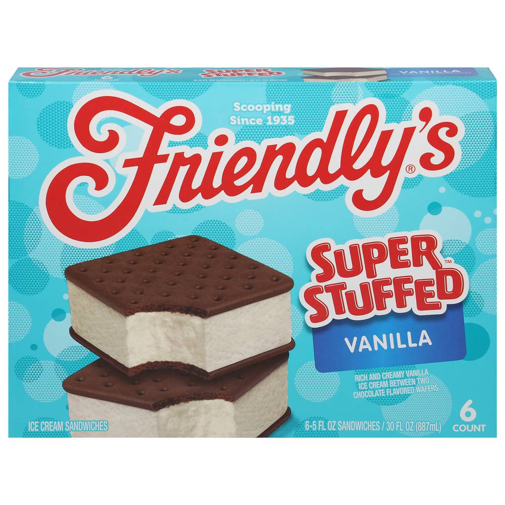 Friendly's Super Stuffed Vanilla Ice Cream Sandwiches (30 fl oz)