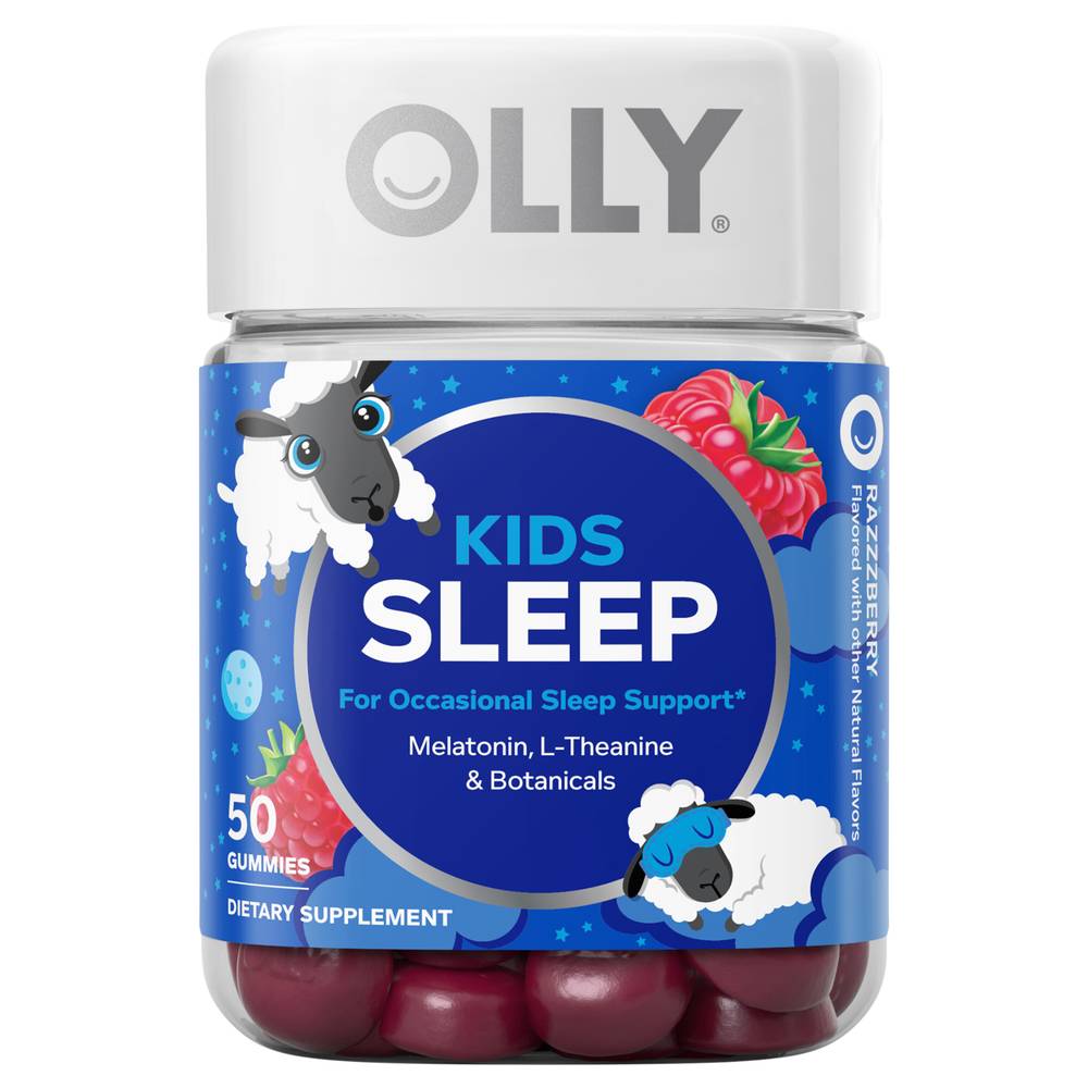 Olly Kids Sleep Support Gummies, Razzzberry (50 ct)