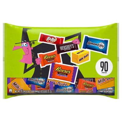 Hershey Assorted Chocolate Flavored Halloween Candy Variety Bag 90 Count - 33.3 Oz
